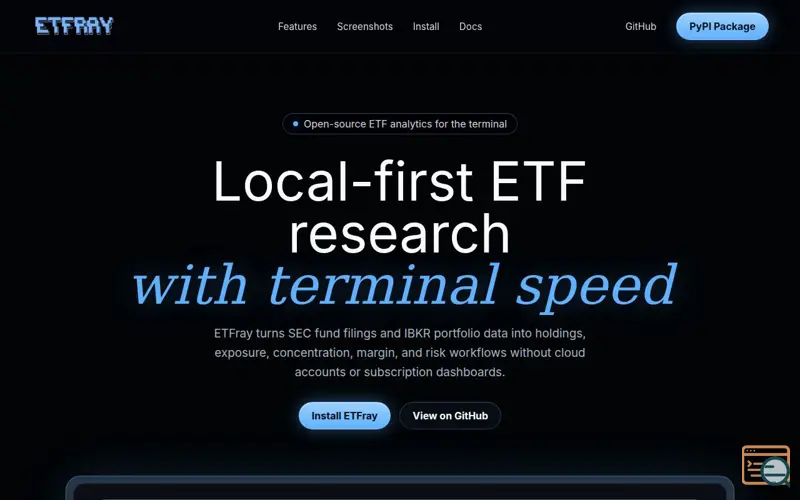 Screenshot of ETFray