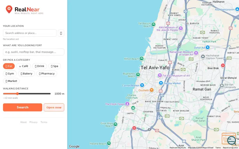 Screenshot of RealNear