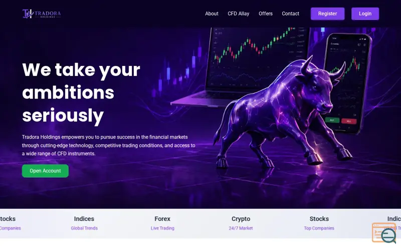 Screenshot of Tradora Holdings