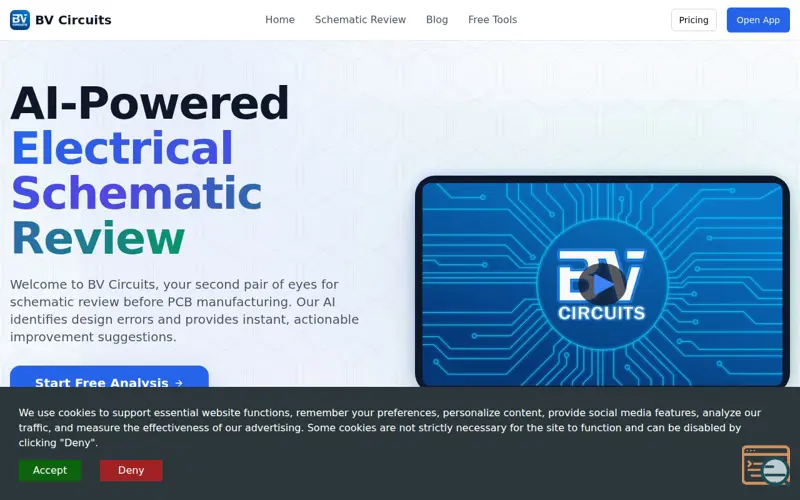 Screenshot of Bvcircuits
