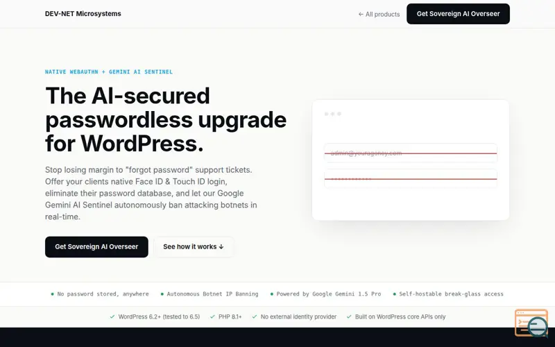 Screenshot of Sovereign Auth