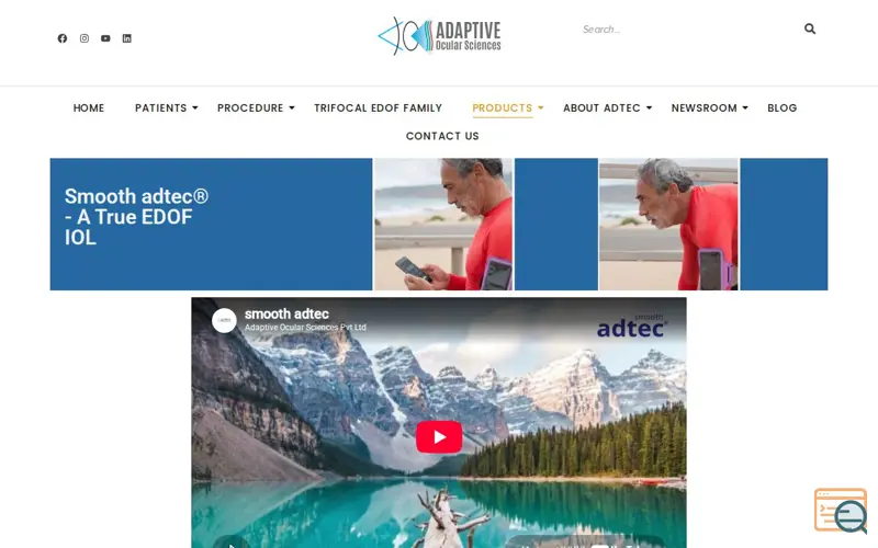 Screenshot of Adaptive Ocular
