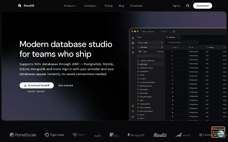 Screenshot of Rexa DB