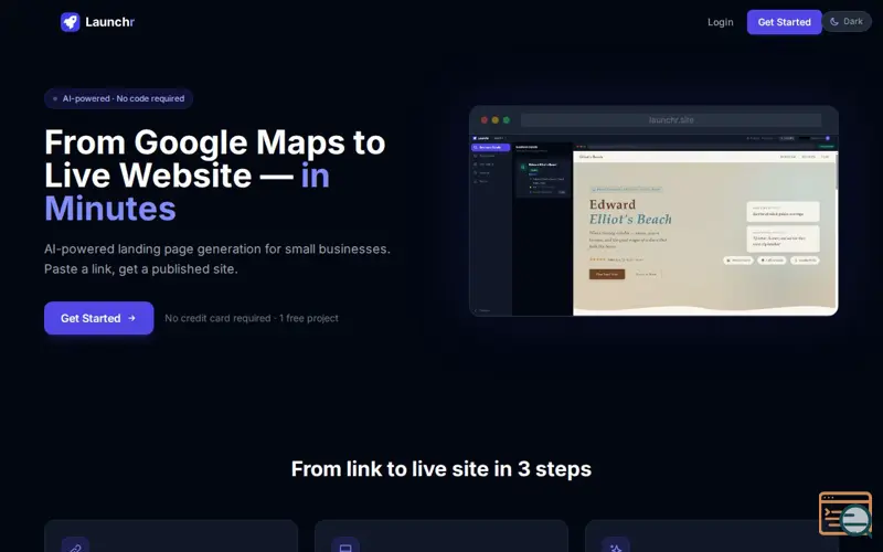 Screenshot of Launchr