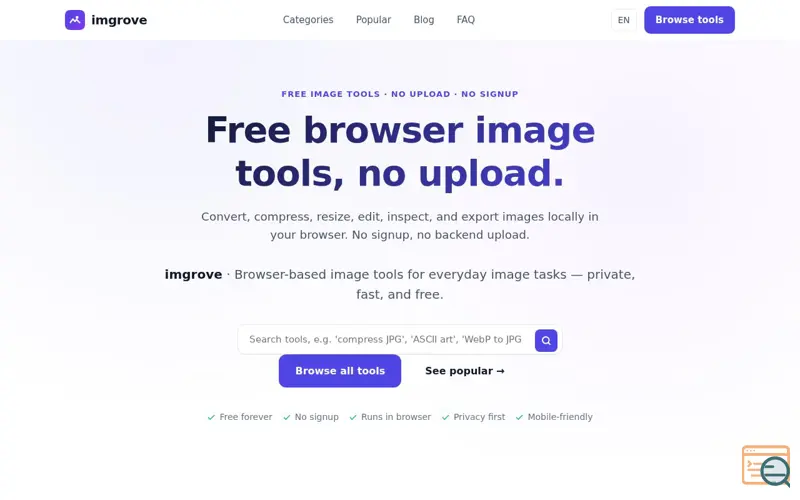 Screenshot of imgrove