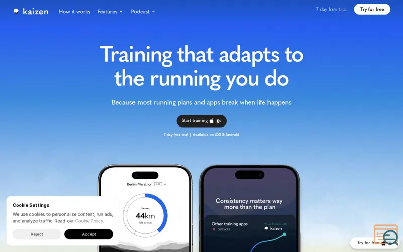 Screenshot of kaizen