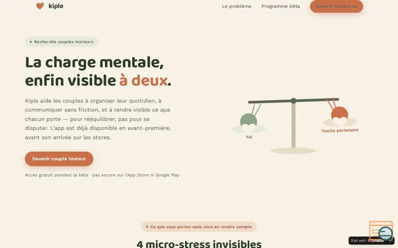 Screenshot of Kiple 