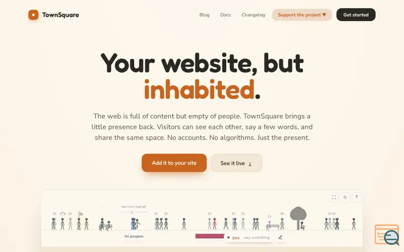 Screenshot of Townsquare