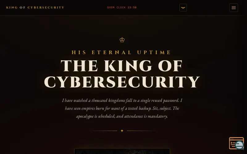 Screenshot of King of Cybersecurity