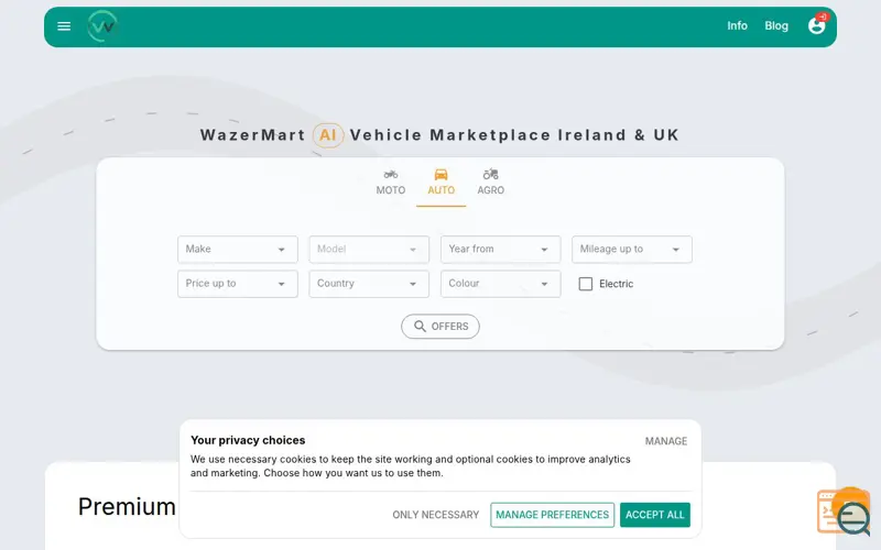 Screenshot of WazerMart