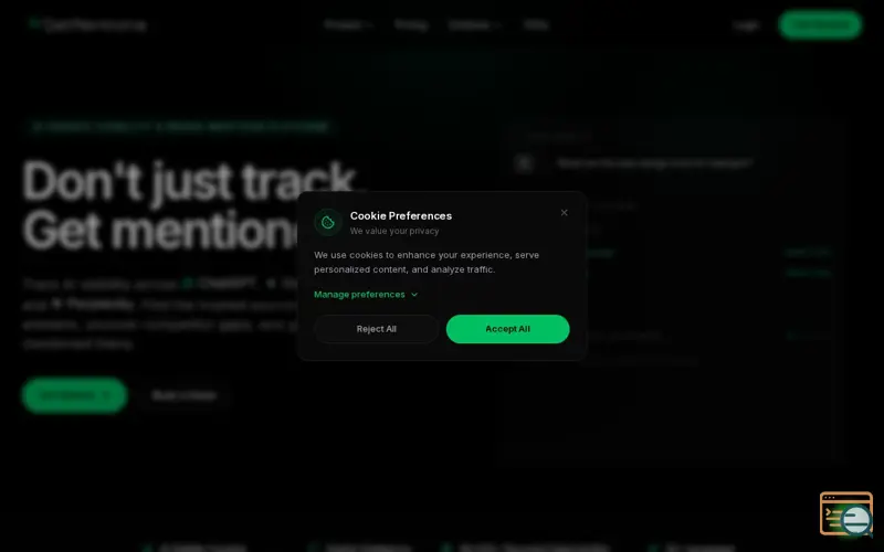 Screenshot of GetMentions AI