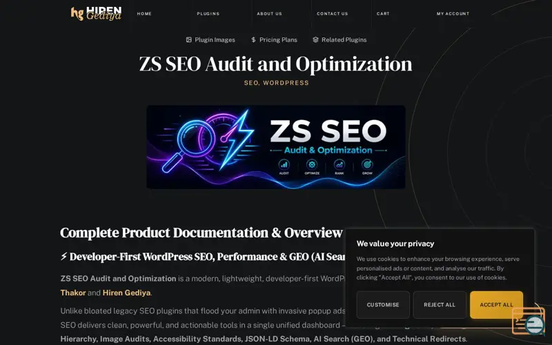 Screenshot of ZS SEO Audit and Optimization, a launch using Yoast
