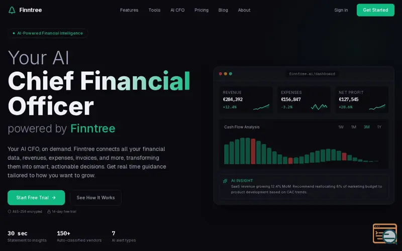 Screenshot of Finntree AI