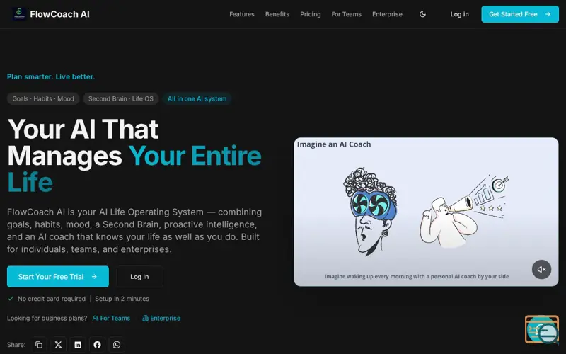 Screenshot of FlowCoach AI
