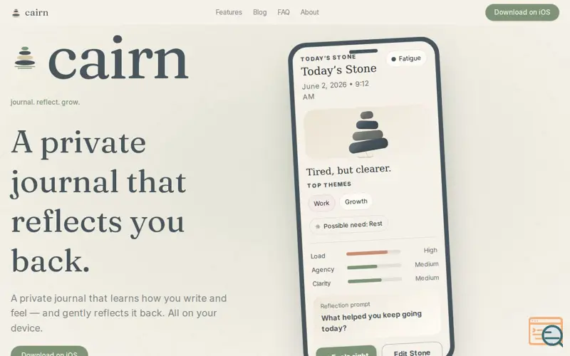 Screenshot of Cairn