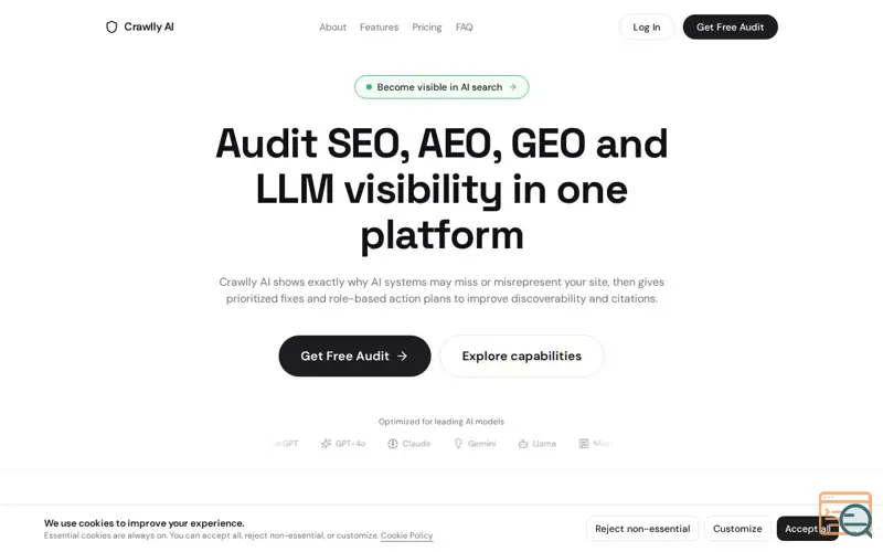 Screenshot of Crawlly AI, a launch using Endorsely