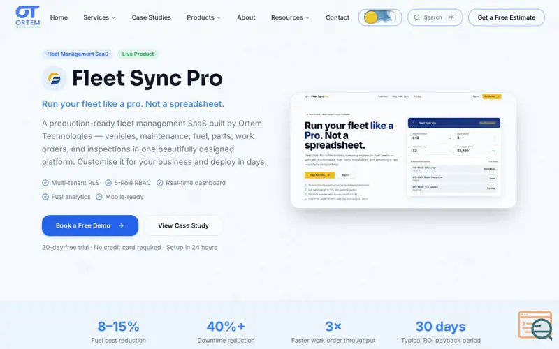 Screenshot of Fleet Sync Pro