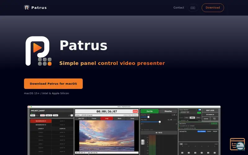Screenshot of Patrus, a launch using Onamae.com Email