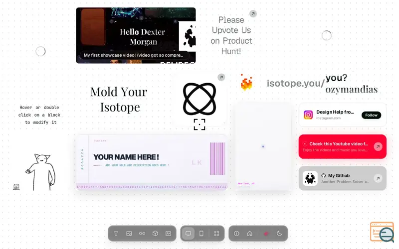 Screenshot of Isotope