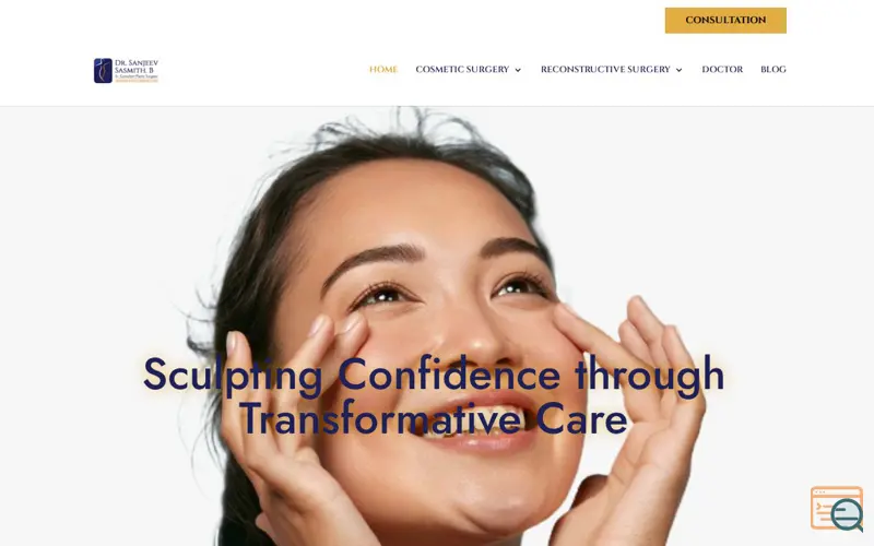 Screenshot of Sanjeevsasmith - Plastic Surgeon