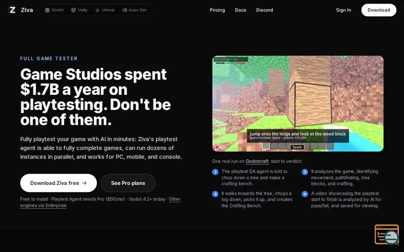 Screenshot of AI Game Playtester