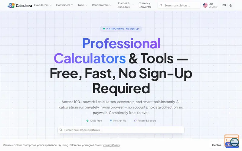 Screenshot of Calculora