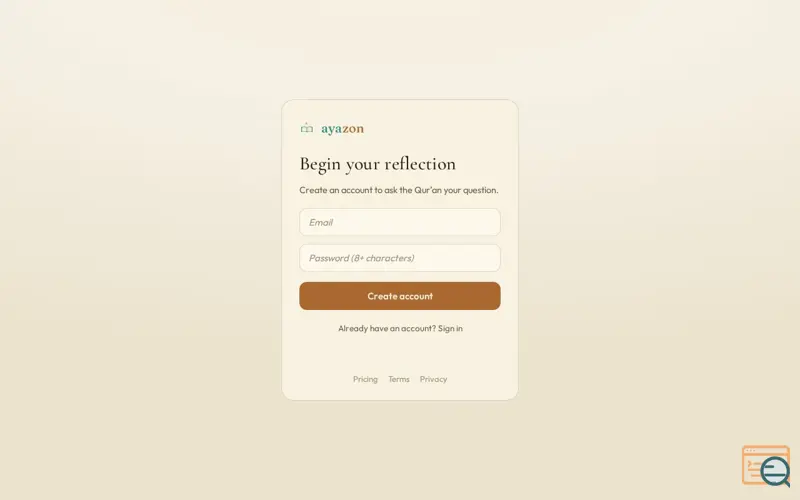 Screenshot of Ayazon
