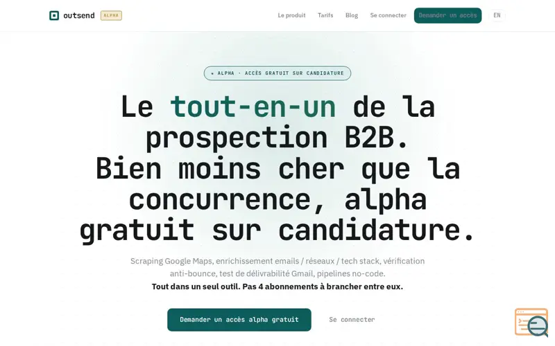 Screenshot of OutSend