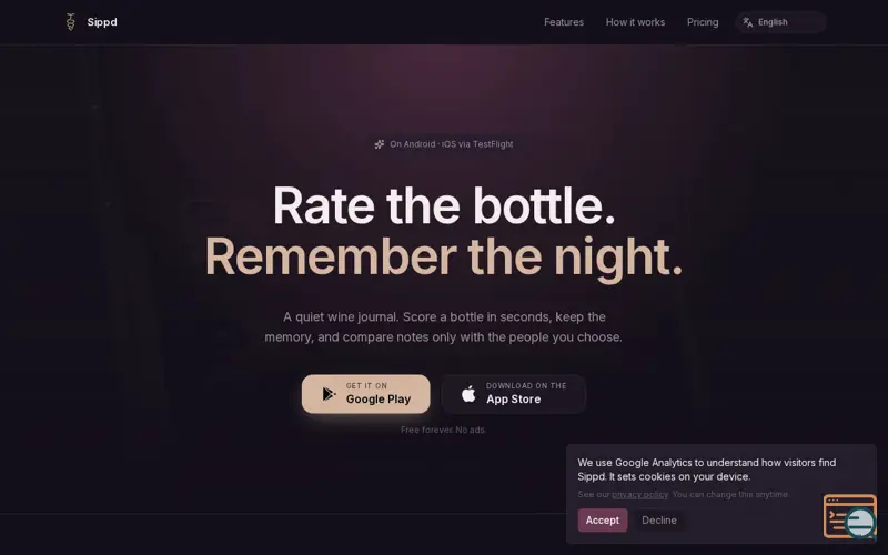 Screenshot of Sippd