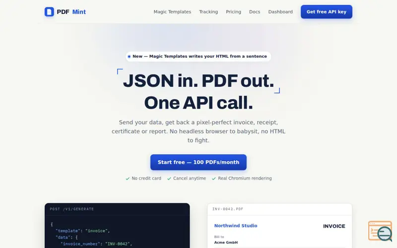 Screenshot of PDFMint