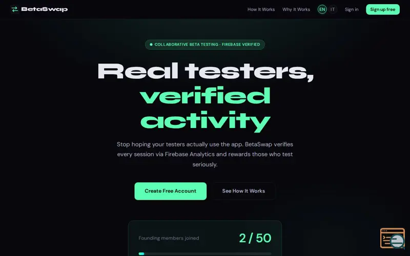 Screenshot of BetaSwap