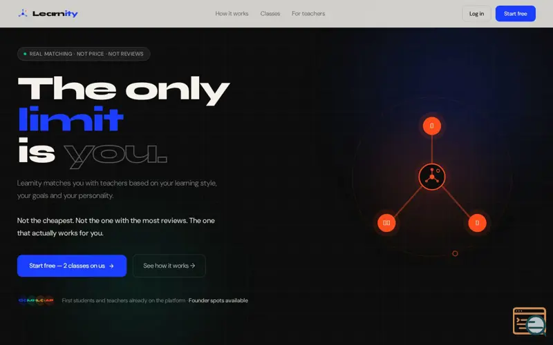 Screenshot of Learnity