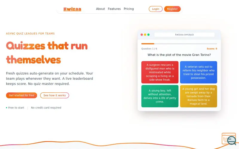 Screenshot of Kwizaa Alpha