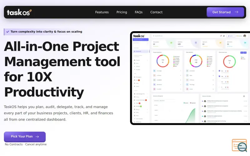 Screenshot of Task OS - Project Management System