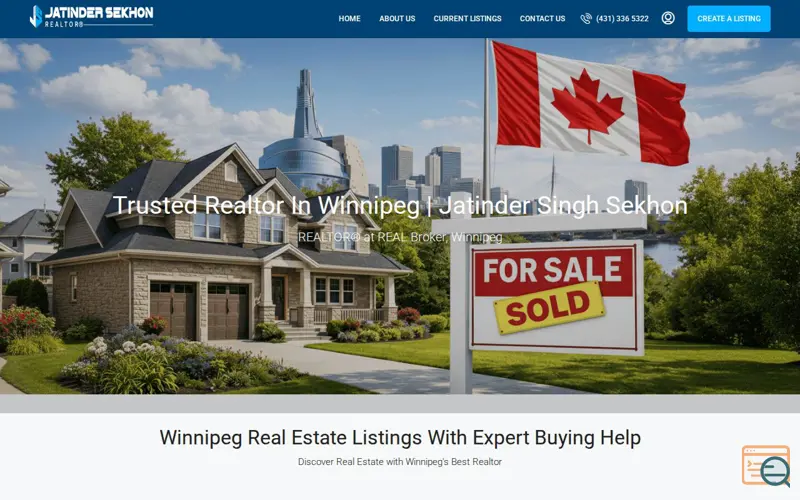 Screenshot of Jatinder Sekhon - Realator, a launch using TrustedSite