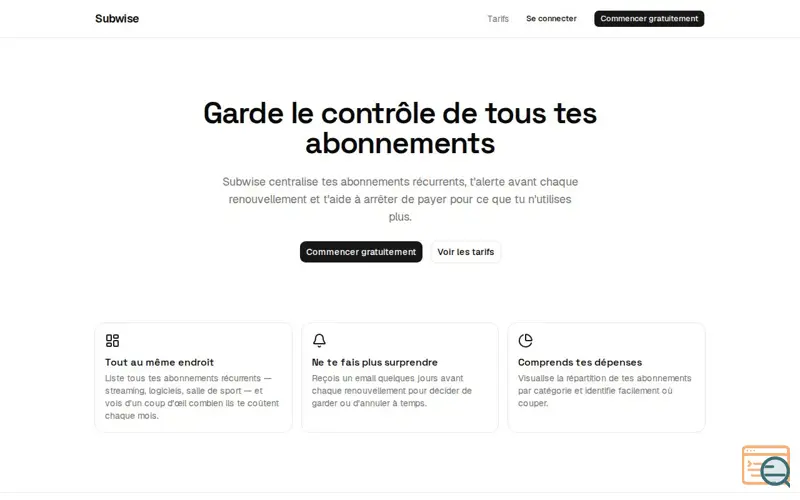 Screenshot of Subwise
