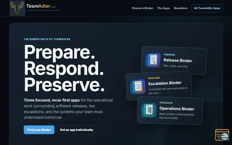 Screenshot of Binder Suite