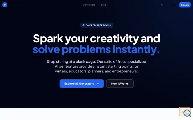 Screenshot of WhyGenerator