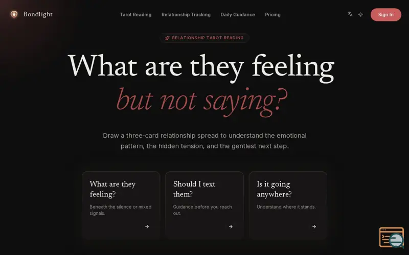 Screenshot of Bondlight