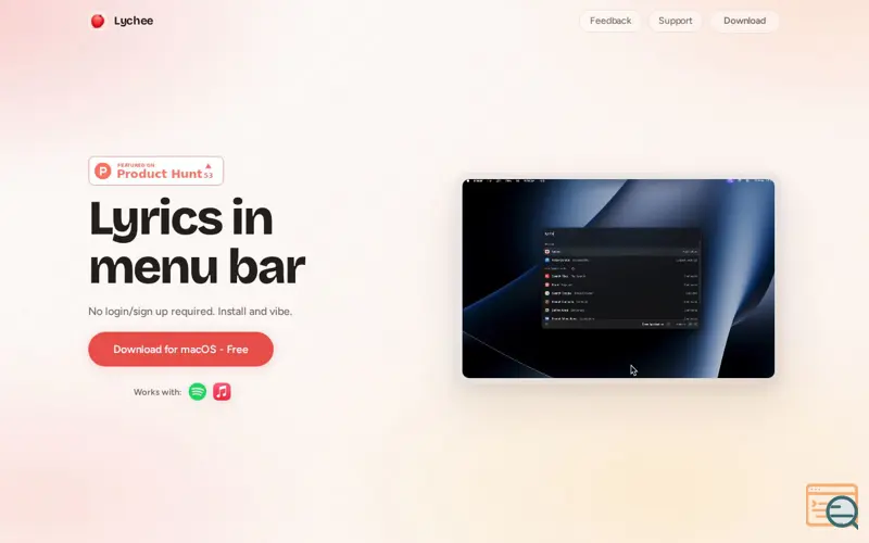 Screenshot of Lychee