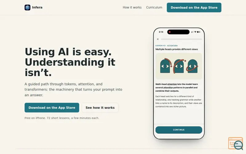 Screenshot of Infera