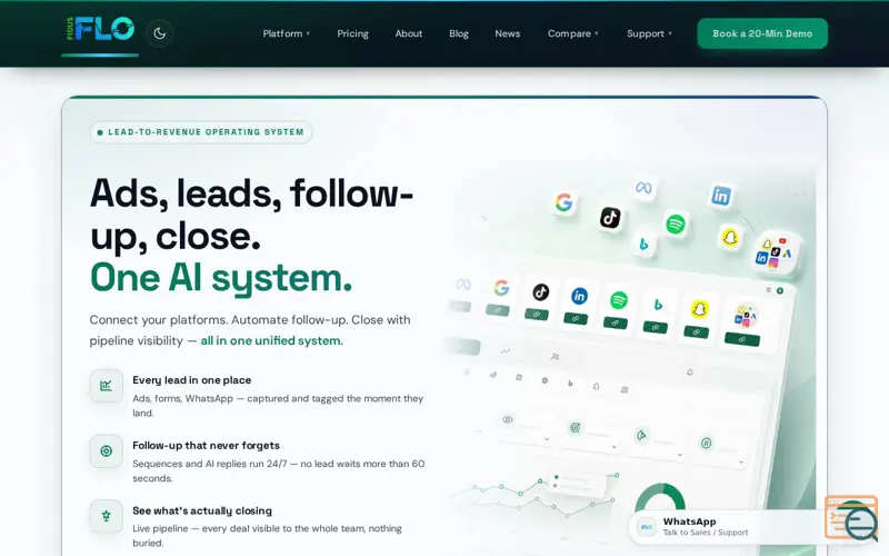 Screenshot of FIDUS FLO