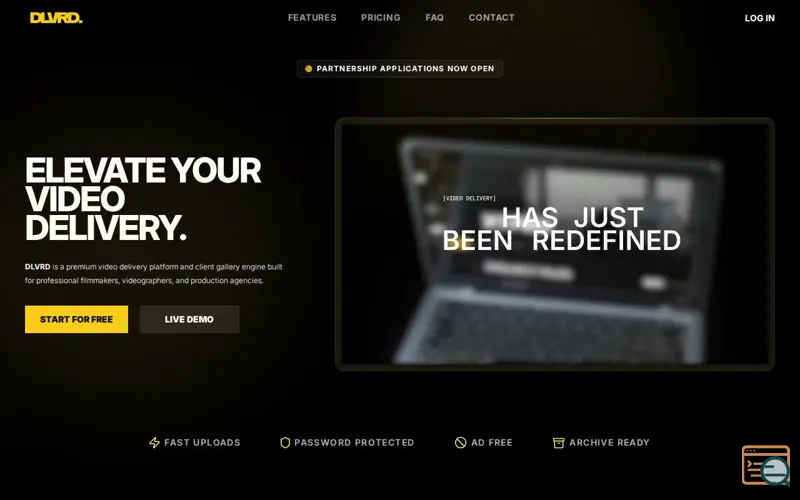 Screenshot of DLVRD