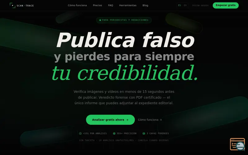 Screenshot of ScanTrace