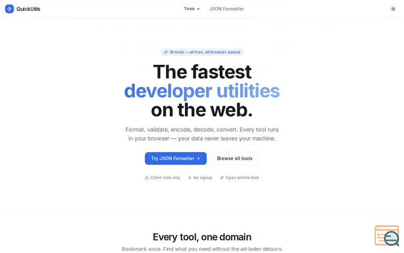 Screenshot of QuickUtils