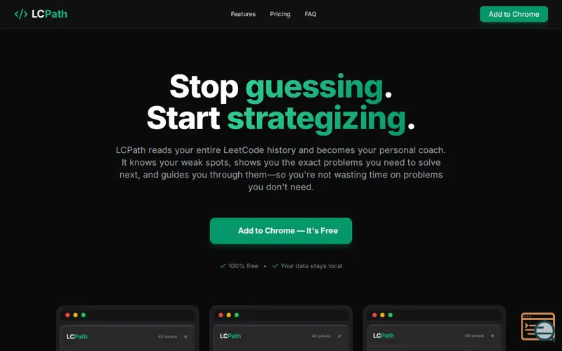 Screenshot of LCPath