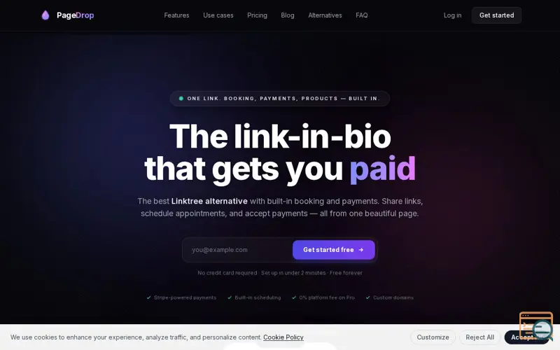 Screenshot of PageDrop
