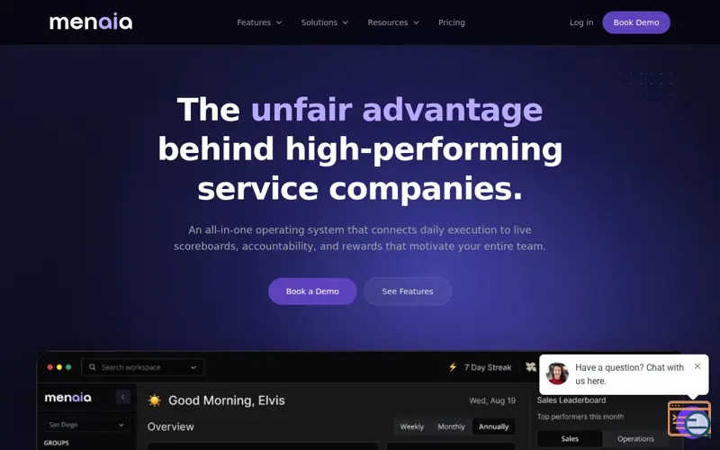 Screenshot of Menaia