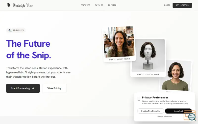 Screenshot of Hairstyle View