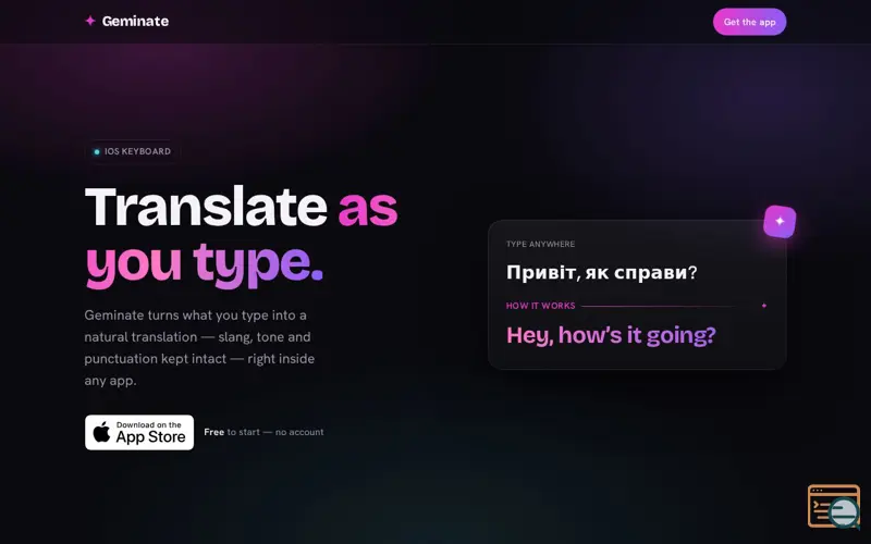 Screenshot of Geminate